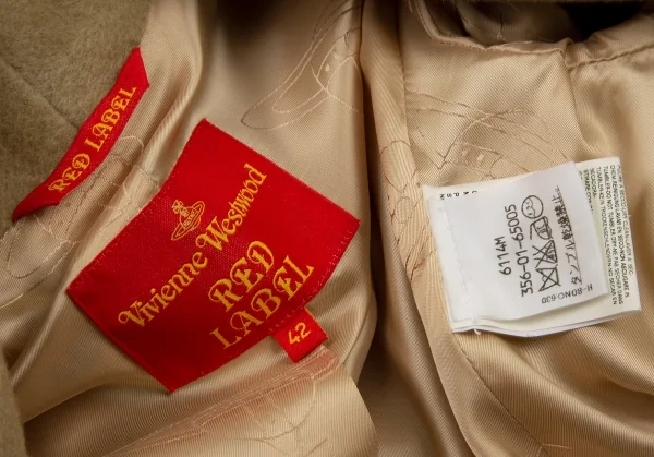 ヴィヴィアンウエストウッド レッドレーベルVivienne Westwood Red Label ウールオーブボタンロングコート ベージュ42 K-109104_017