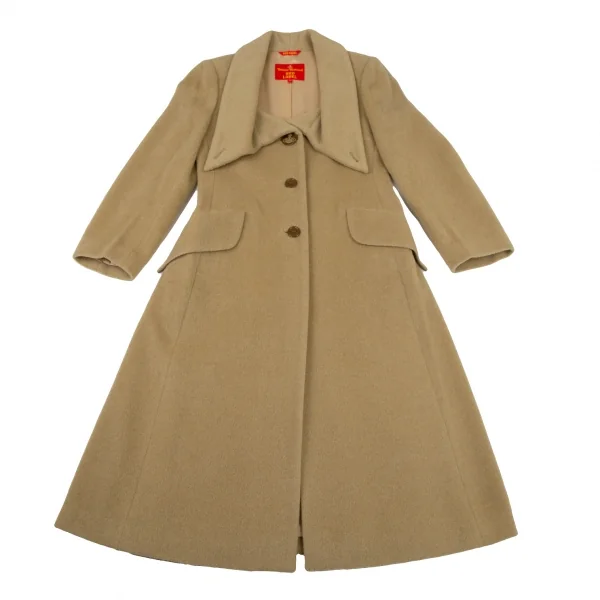 ヴィヴィアンウエストウッド レッドレーベルVivienne Westwood Red Label ウールオーブボタンロングコート ベージュ42 K-109104_002