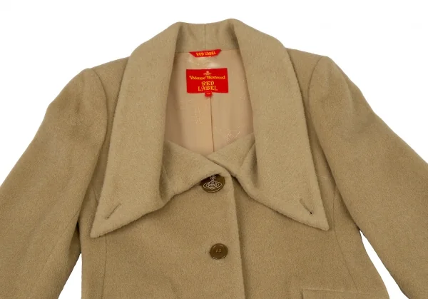 ヴィヴィアンウエストウッド レッドレーベルVivienne Westwood Red Label ウールオーブボタンロングコート ベージュ42 K-109104_003