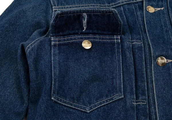 ヴィヴィアンウエストウッドVivienne Westwood オーブワンポイント刺繍デニムジャケット インディゴM K-109105_012