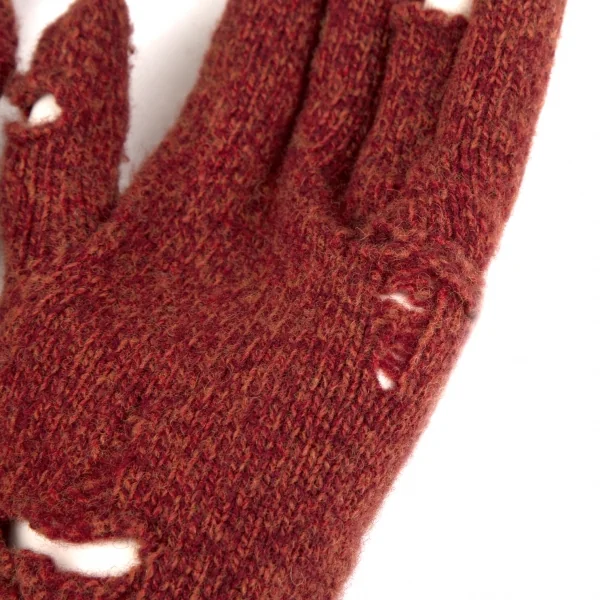 ヴィヴィアンウエストウッドVivienne Westwood オーブワンポイント刺繍クラッシュニットグローブ ワイン K-109111_004