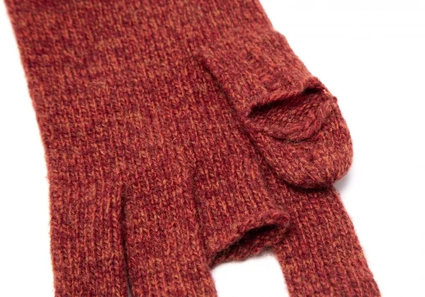 ヴィヴィアンウエストウッドVivienne Westwood オーブワンポイント刺繍クラッシュニットグローブ ワイン K-109111_007