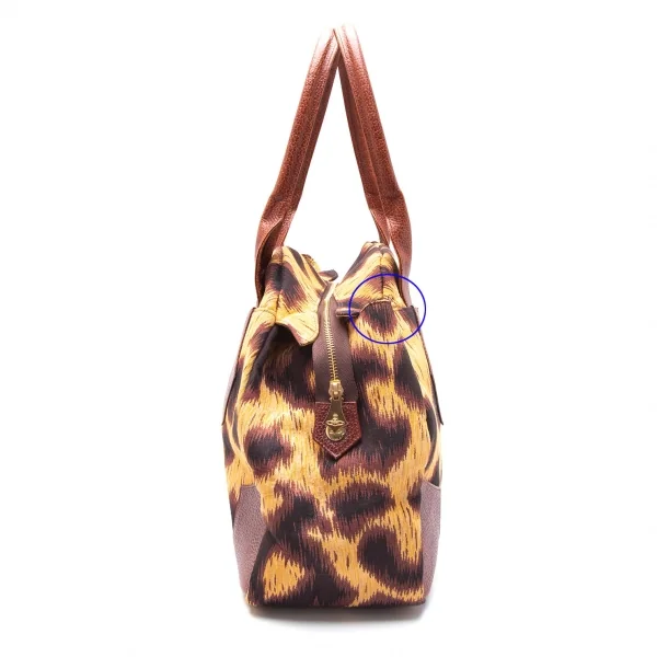 ヴィヴィアンウエストウッドVivienne Westwood Braccialini社製レオパードレザー切替ヤスミンバッグ 茶 K-109112_007