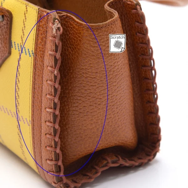 Vivienne Westwood Check Leather Hand Bag K-109113_012