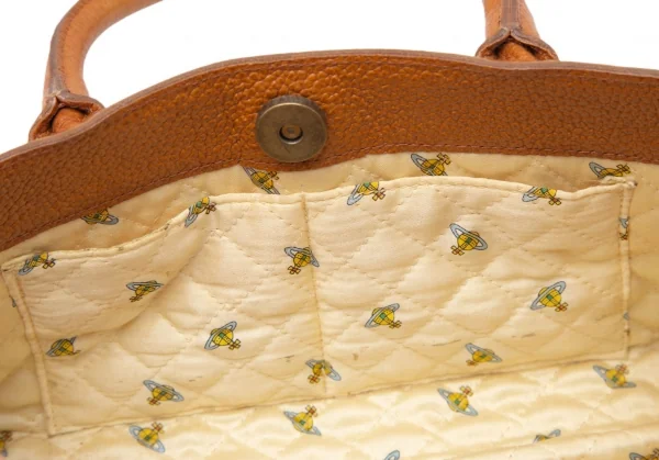 Vivienne Westwood Check Leather Hand Bag K-109113_018