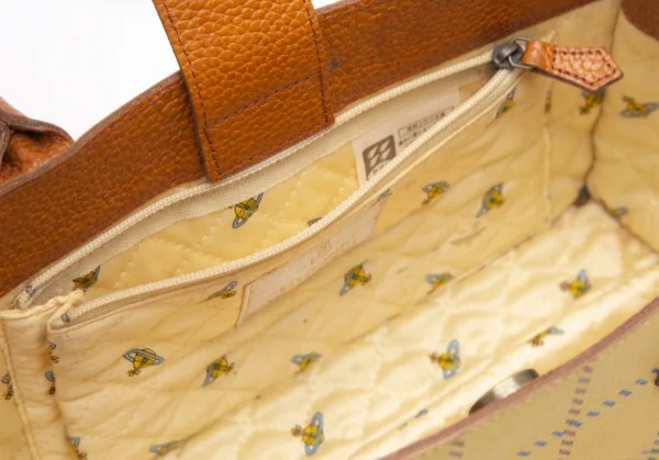 Vivienne Westwood Check Leather Hand Bag K-109113_019