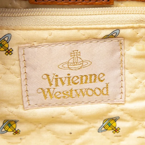 Vivienne Westwood Check Leather Hand Bag K-109113_020