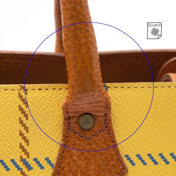 Vivienne Westwood Check Leather Hand Bag K-109113_009