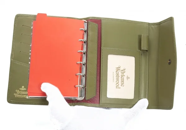 ヴィヴィアンウエストウッドVivienne Westwood オーブスクイグル柄システム手帳 ベージュ K-109117_011