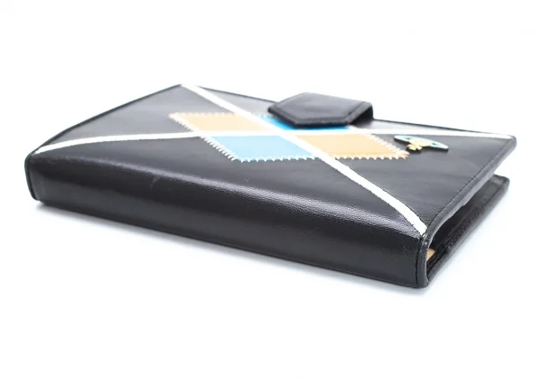 ヴィヴィアンウエストウッドVivienne Westwood オーブアーガイルレザーシステム手帳 黒 K-109118_007