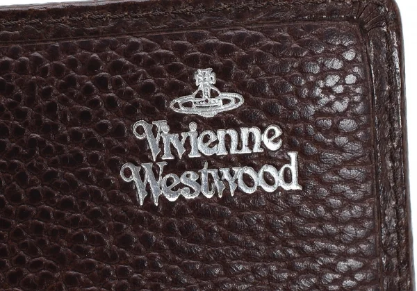 ヴィヴィアンウエストウッドVivienne Westwood オーブレオパードレザー切替二つ折りウォレット 茶黄 K-109123_012