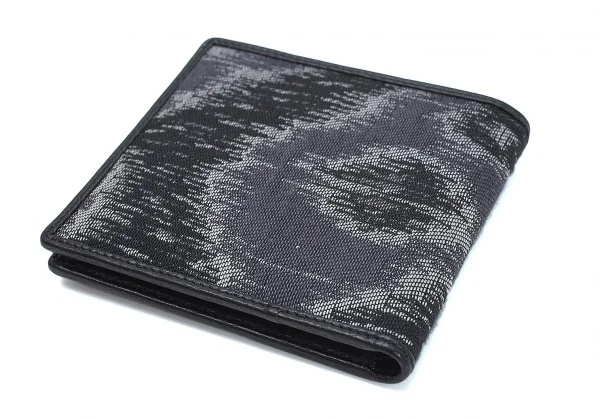 ヴィヴィアンウエストウッドVivienne Westwood オーブジャガード二つ折りウォレット 黒グレー K-109125_004
