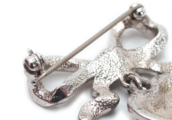 ヴィヴィアンウエストウッドVivienne Westwood オーブストーン装飾リボンハートブローチ シルバー K-109137_005