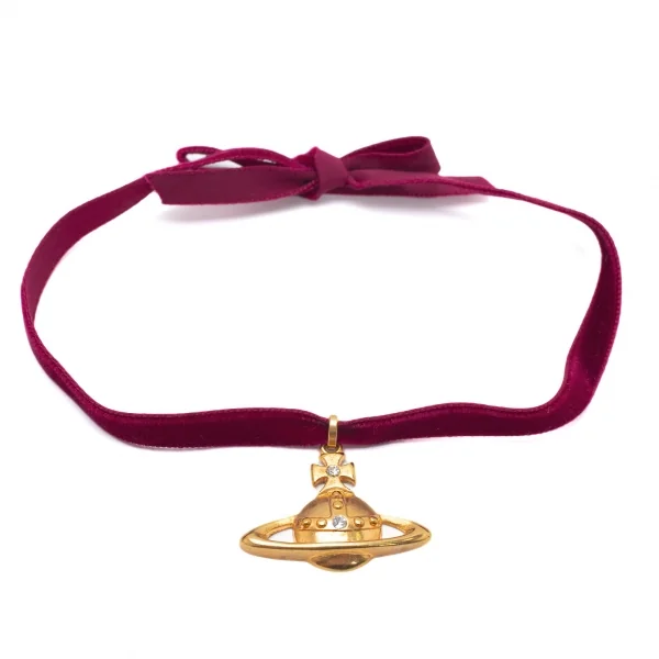 ヴィヴィアンウエストウッドVivienne Westwood ミニバスレリーフチョーカーネックレス ゴールド K-109141_001