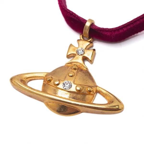 ヴィヴィアンウエストウッドVivienne Westwood ミニバスレリーフチョーカーネックレス ゴールド K-109141_002