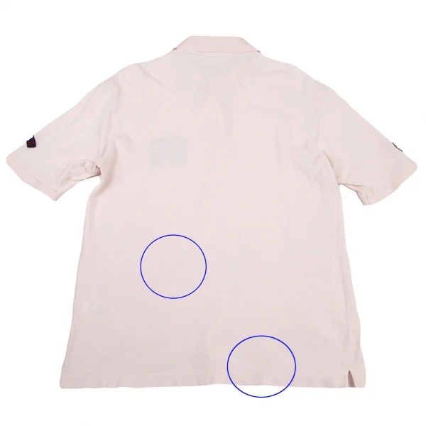 パパスプラスPapas+ ナンバリングパッチ鹿の子ポロシャツ 薄ピンクL K-109160_011
