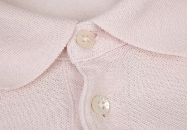 パパスプラスPapas+ ナンバリングパッチ鹿の子ポロシャツ 薄ピンクL K-109160_003