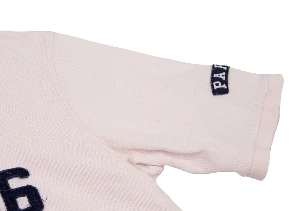 パパスプラスPapas+ ナンバリングパッチ鹿の子ポロシャツ 薄ピンクL K-109160_006