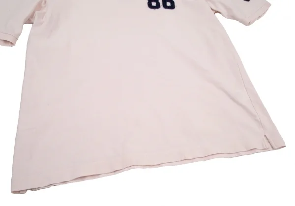 パパスプラスPapas+ ナンバリングパッチ鹿の子ポロシャツ 薄ピンクL K-109160_009