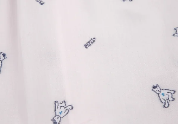 パパスプラスPapas+ ベアカットジャガード半袖シャツ ライトピンクL K-109163_011