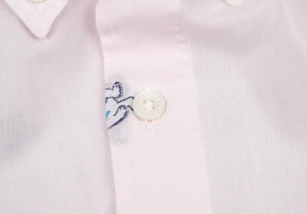 パパスプラスPapas+ ベアカットジャガード半袖シャツ ライトピンクL K-109163_004