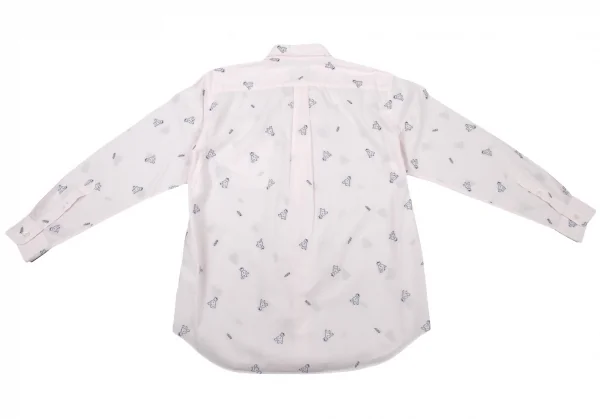 パパスプラスPapas+ ベアカットジャガードシャツ ライトピンクL K-109164_013