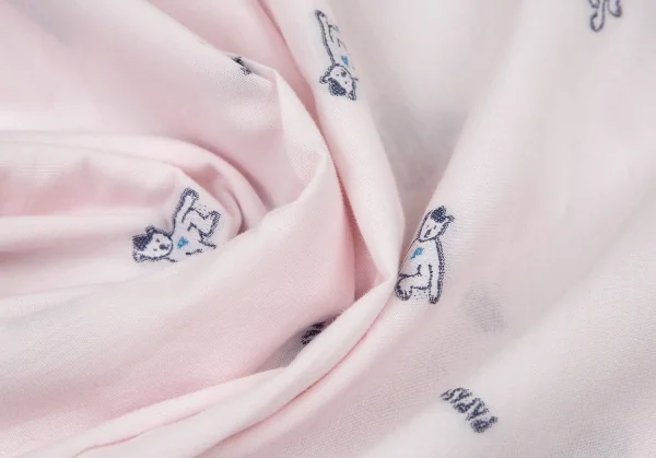 パパスプラスPapas+ ベアカットジャガードシャツ ライトピンクL K-109164_015