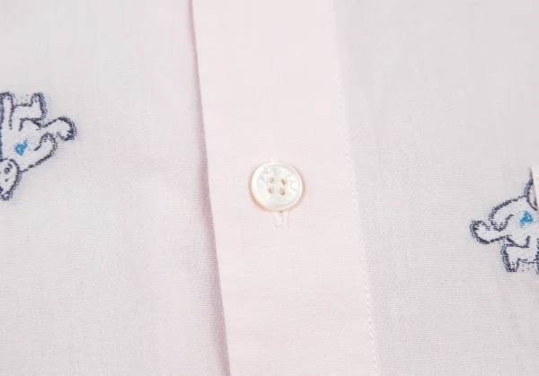 パパスプラスPapas+ ベアカットジャガードシャツ ライトピンクL K-109164_004