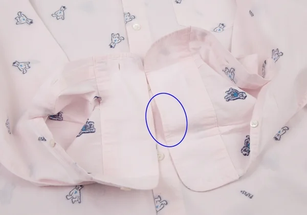 パパスプラスPapas+ ベアカットジャガードシャツ ライトピンクL K-109164_008