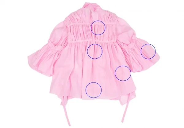 ジュンヤワタナベ コムデギャルソンJUNYA WATANABE COMME des GARCONS リネンギャザーデザインブラウス ピンクS K-109191_015