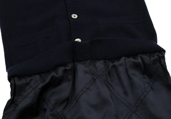 ジュンヤワタナベ コムデギャルソンJUNYA WATANABE COMME des GARCONS ニットベストドッキングワンピース 紺M位 K-109196_011