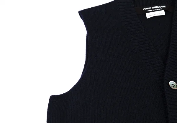 ジュンヤワタナベ コムデギャルソンJUNYA WATANABE COMME des GARCONS ニットベストドッキングワンピース 紺M位 K-109196_005