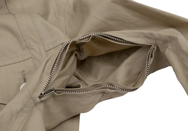 ジュンヤワタナベ コムデギャルソンJUNYA WATANABE COMME des GARCONS コットンジップデザインラウンドカラーシャツジャケット ベージュM位 K-109197_006