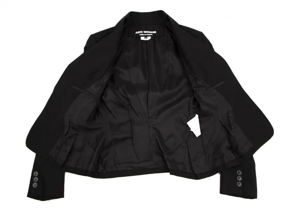 ジュンヤワタナベ コムデギャルソンJUNYA WATANABE COMME des GARCONSハウンドトゥース変形ピークドラペルジャケット 黒M K-109198_010
