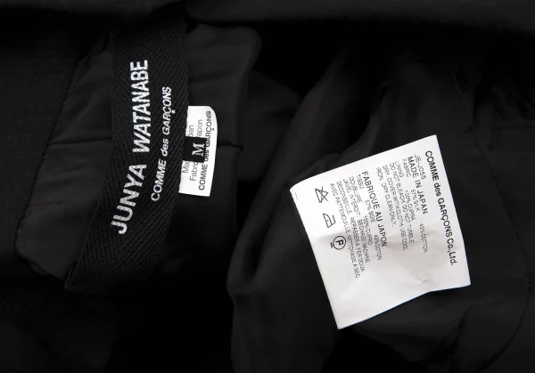 ジュンヤワタナベ コムデギャルソンJUNYA WATANABE COMME des GARCONSハウンドトゥース変形ピークドラペルジャケット 黒M K-109198_015