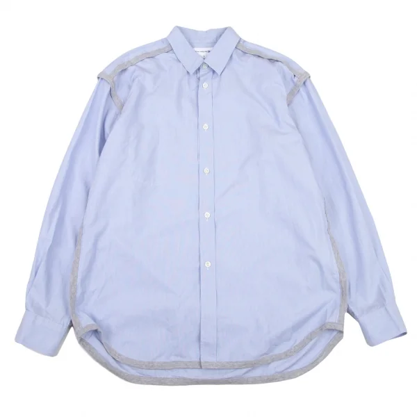 コムデギャルソン シャツCOMME des GARCONS SHIRT 天竺パイピングインサイドアウトシャツ 水色S K-109223_001