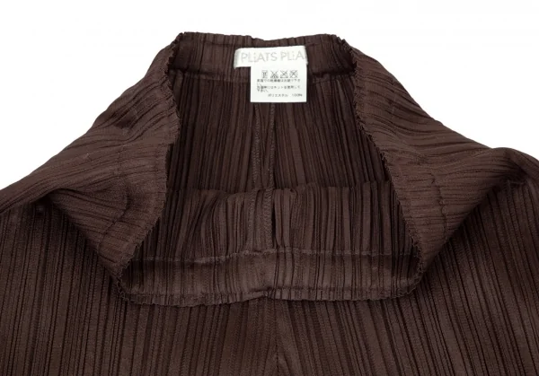 プリーツプリーズPLEATS PLEASE プリーツワイドパンツ 焦げ茶2 K-109255_003