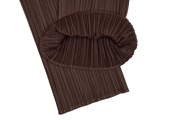 プリーツプリーズPLEATS PLEASE プリーツワイドパンツ 焦げ茶2 K-109255_005