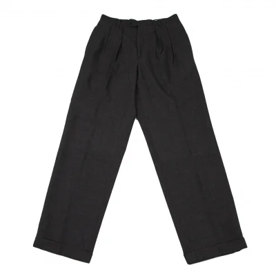 エンポリオアルマーニEMPORIO ARMANI ウールボックスタックパンツ