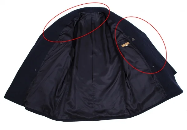 ワイズフォーメンY's for men ウールモッサピーコート 紺S K-109259_010