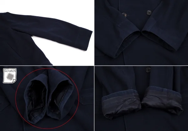 ワイズフォーメンY's for men ウールモッサピーコート 紺S K-109259_005