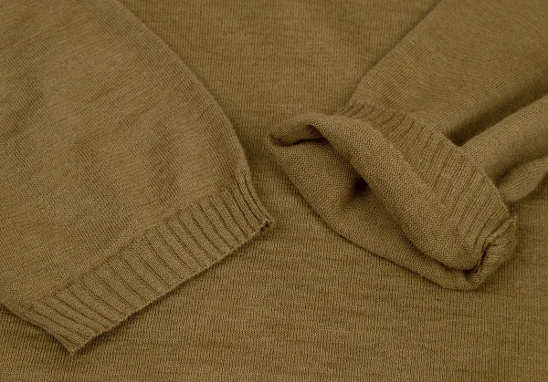 マーガレットハウエルMARGARET HOWELL リネンコットンVネックニット カーキII K-109271_006