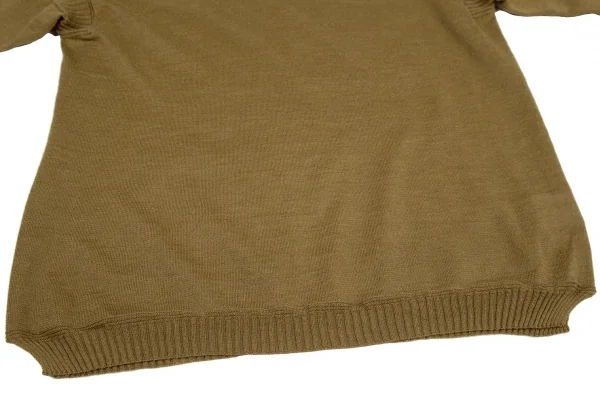 マーガレットハウエルMARGARET HOWELL リネンコットンVネックニット カーキII K-109271_007