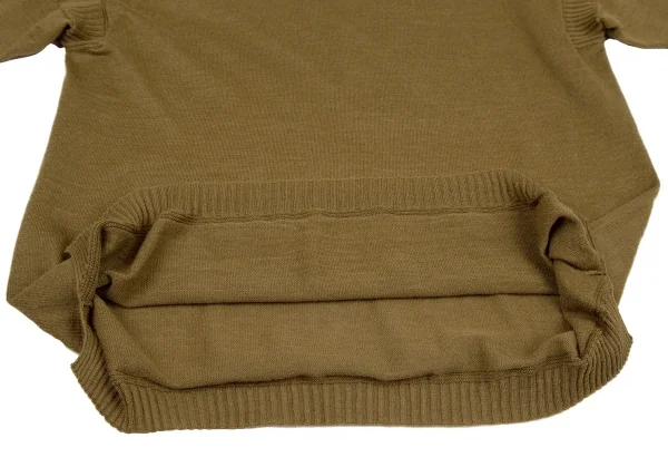 マーガレットハウエルMARGARET HOWELL リネンコットンVネックニット カーキII K-109271_008