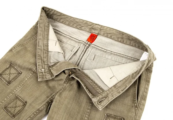 イッセイミヤケ ハートISSEY MIYAKE HaaT ストレッチスクエアパッチクロップドパンツ モカ2 K-109278_004