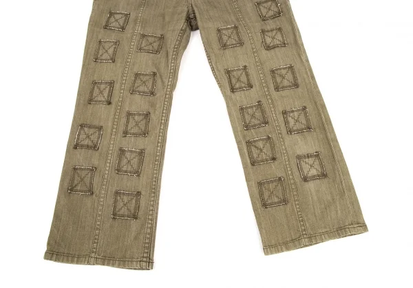 イッセイミヤケ ハートISSEY MIYAKE HaaT ストレッチスクエアパッチクロップドパンツ モカ2 K-109278_006