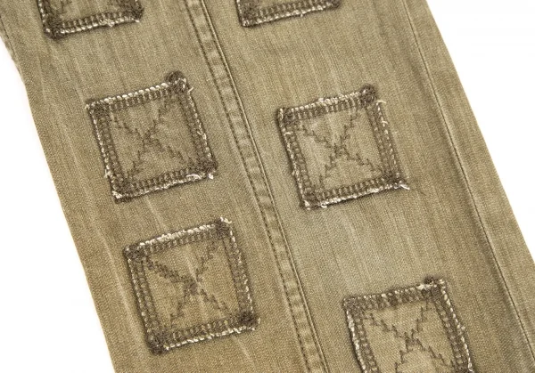 イッセイミヤケ ハートISSEY MIYAKE HaaT ストレッチスクエアパッチクロップドパンツ モカ2 K-109278_007