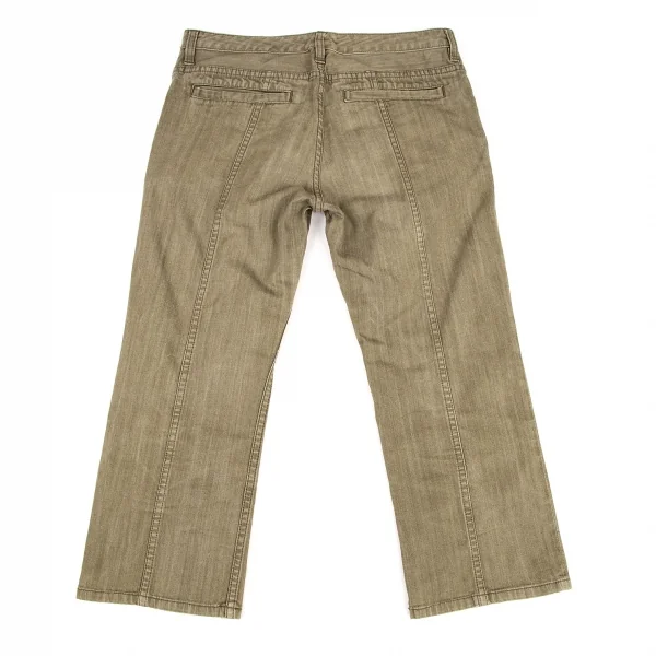 イッセイミヤケ ハートISSEY MIYAKE HaaT ストレッチスクエアパッチクロップドパンツ モカ2 K-109278_009