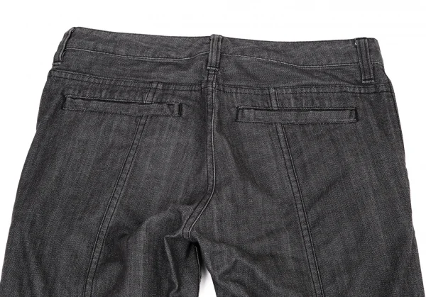 イッセイミヤケ ハートISSEY MIYAKE HaaT ストレッチスクエアパッチクロップドパンツ ブラック1 K-109279_010