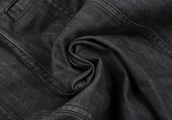 イッセイミヤケ ハートISSEY MIYAKE HaaT ストレッチスクエアパッチクロップドパンツ ブラック1 K-109279_012